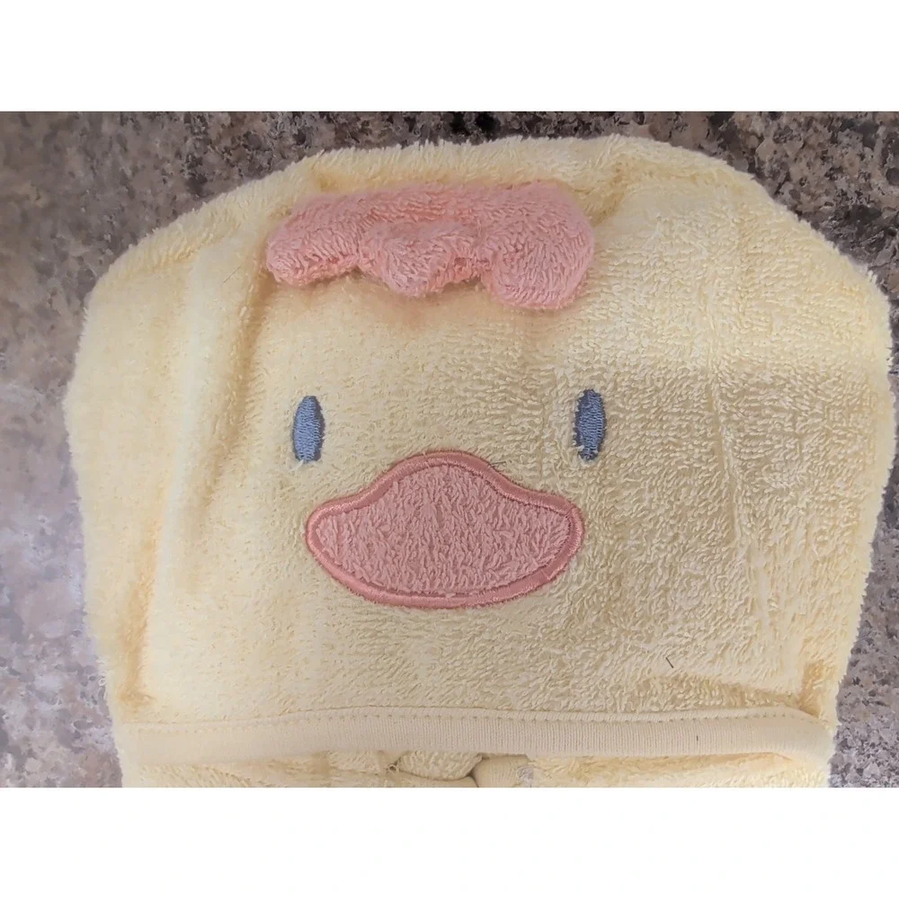 Little Me Novelty Hooded Yellow Duck Towel 100% Cotton Terry 26